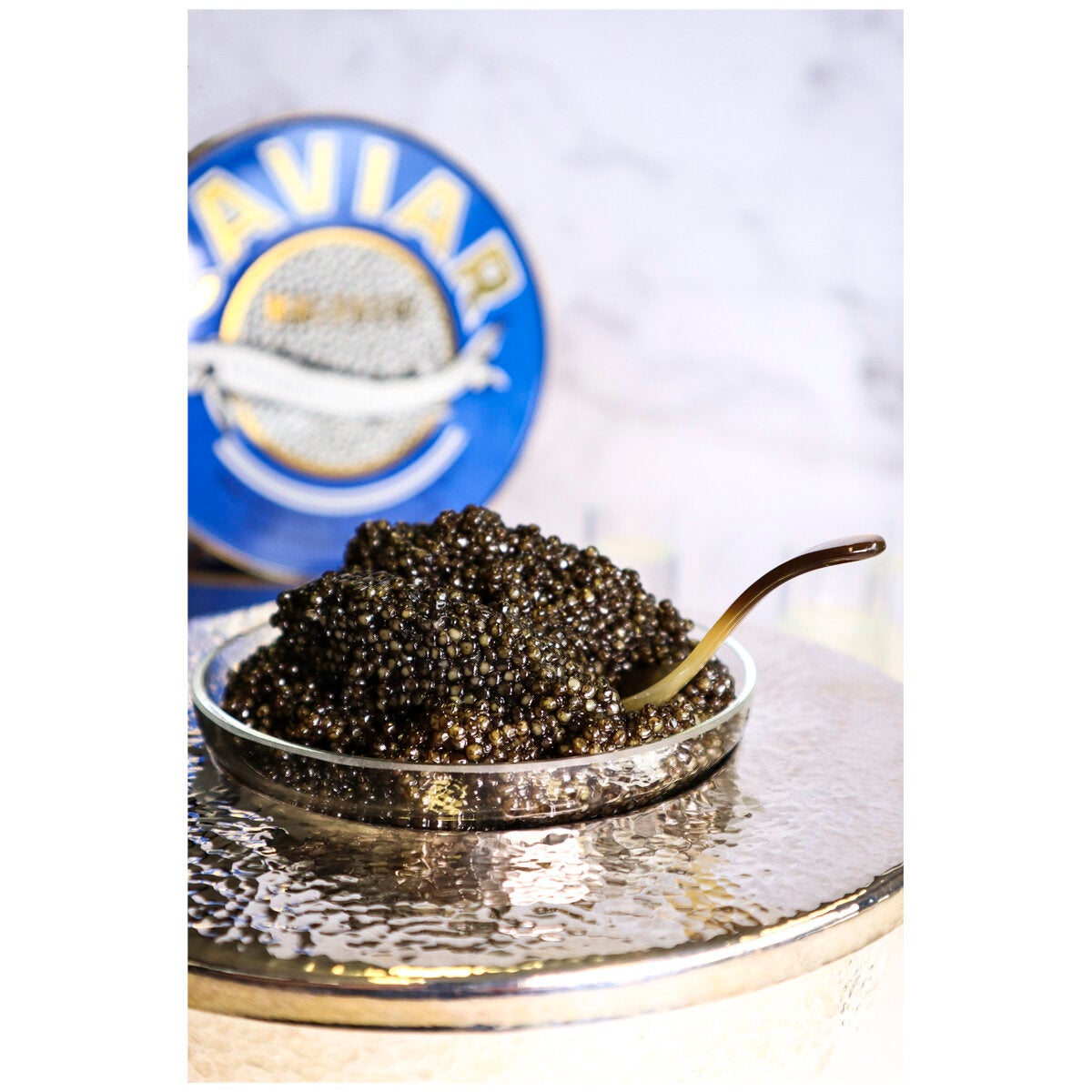 Black Pearl White Sturgeon Caviar Traditional Tin 500 gram