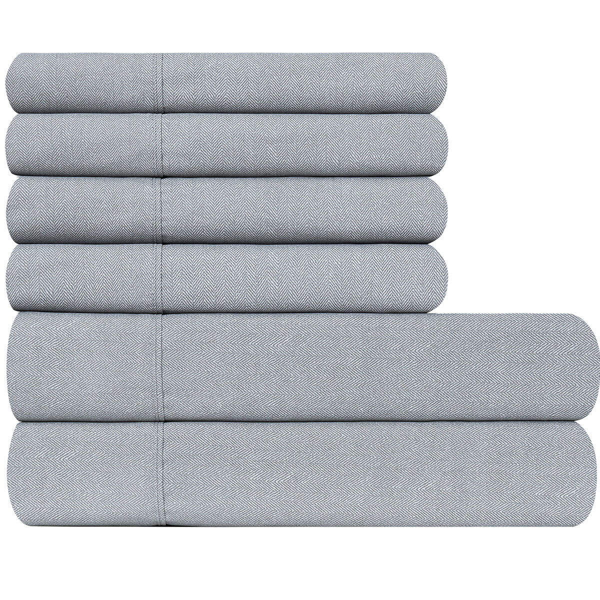 South Point Home Fashions Poly Flannel Sheet Set 6 Piece King Textured Chevron