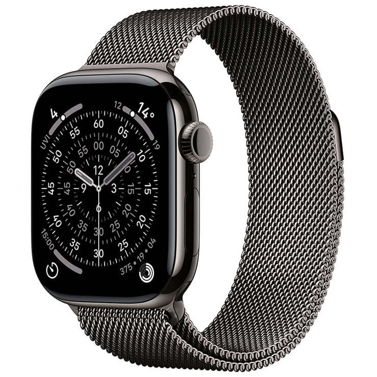 Apple Watch Series 11 GPS + Cellular 46mm Slate Titanium Case with Slate Milanese Loop - M/L