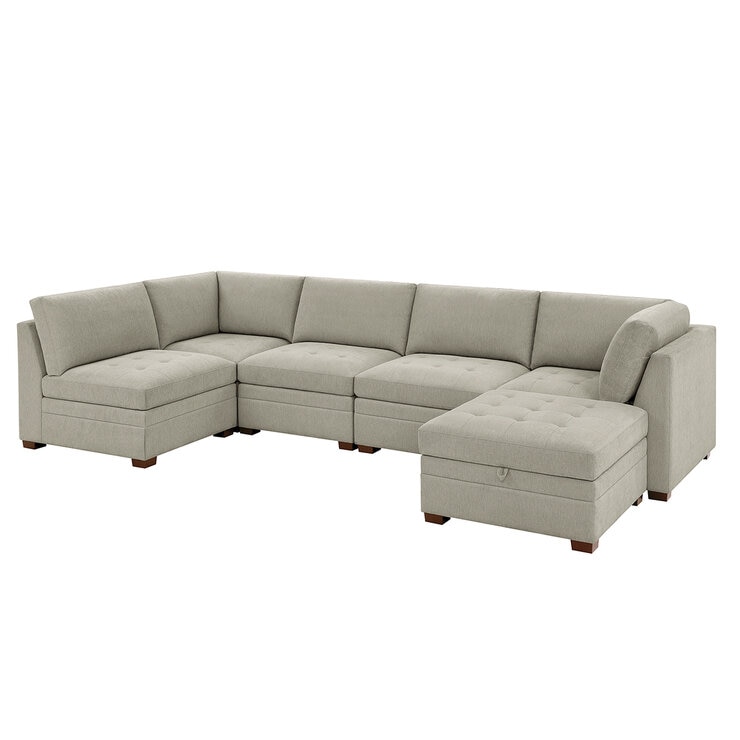 Thomasville 6 Piece Modular Fabric Sectional Thomasville 6 Piece Modular Fabric Sectional