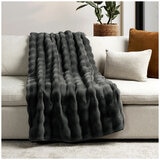 House & Home Bubble Faux Fur Throw 152cm x 177cm