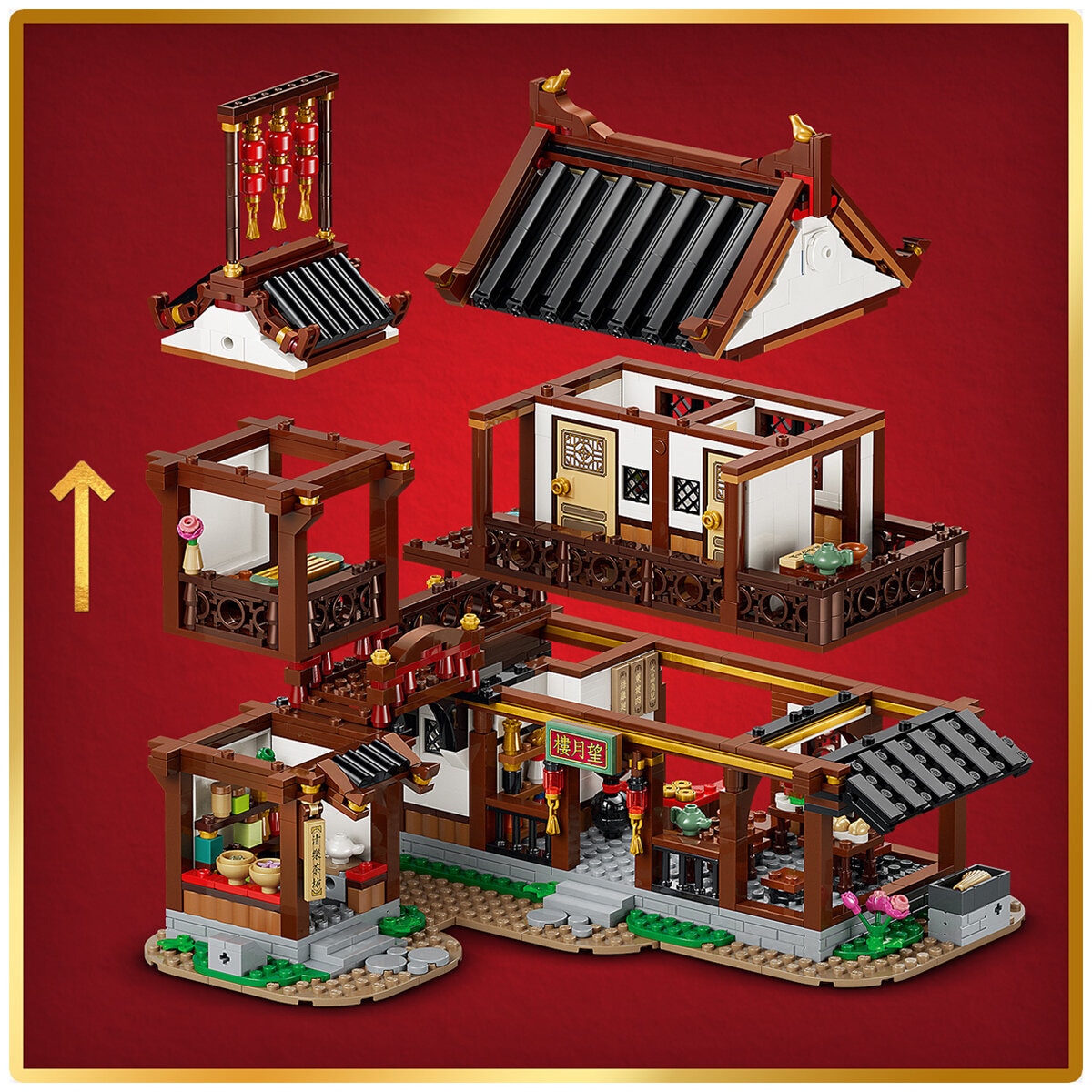 LEGO Chinese Festivals Ancient Moon-Gazing Inn Building Set 80121 LEGO Chinese Festivals Ancient Moon-Gazing Inn Building Set 80121