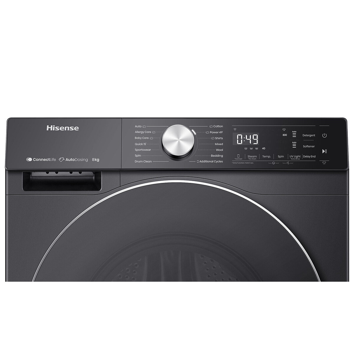 Hisense Washer 8kg Front Load Black HWFS8014AB