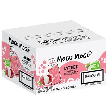 Mogu Mogu Lychee Flavoured Drink With Nata De Coco 12 x 320ml