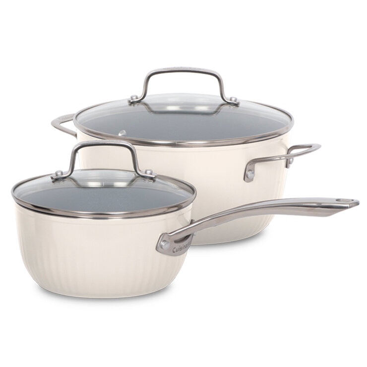 Cuisinart Non-Stick Cookware 12 Piece Set White Cuisinart Non-Stick Cookware 12 Piece Set White