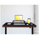 Seville Classics airLIFT Tempered Glass Monitor Riser Black