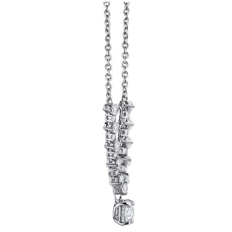 18KT White Gold 1.60ctw Round Diamond Necklace