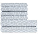 Southpoint Sheet Set Queen 6 Piece Sketch Trellis Grey