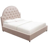 Moran Princess Queen BedHead With Encasement With Slatted Base Plush Petal
