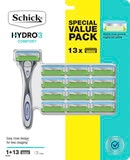 Schick Hydro3 Comfort Razor + 13 Cartridges