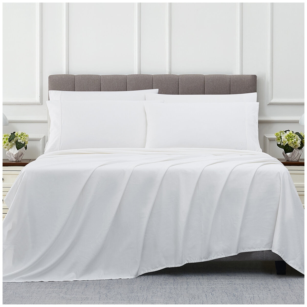 Kirkland Signature Sheet Set 6 Piece Queen Bright White