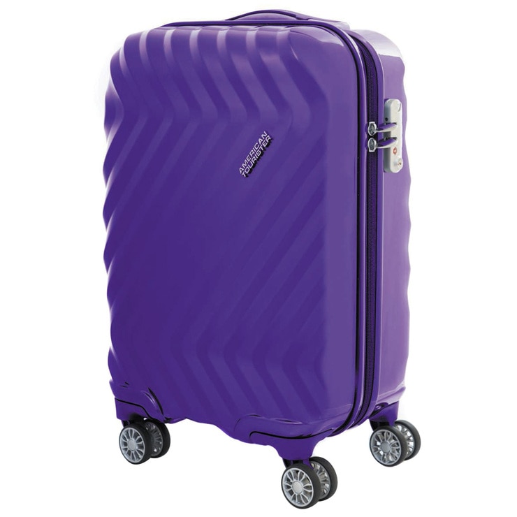 purple hard shell suitcase