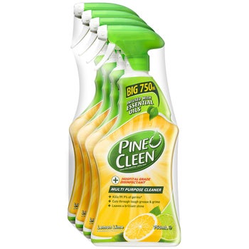 Pine O Cleen Antibacterial Disinfectant Multi Purpose Trigger Spray Lemon and Lime 4 x 750ml Pine O Cleen Antibacterial Disinfectant Multi Purpose Trigger Spray Lemon and Lime 4 x 750ml