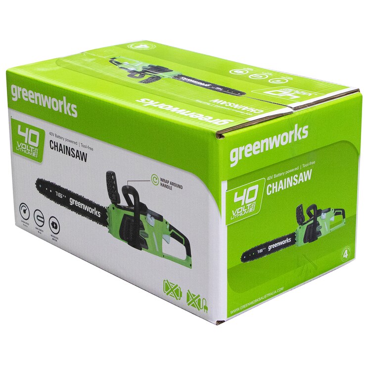 Greenworks 40v LiIon Powered 40cm Cordless Chainsaw 20077Kit Costco