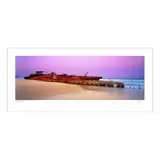 Ken Duncan Maheno Wreck Fraser Island White Framed Print 101.2 x 51.9 cm