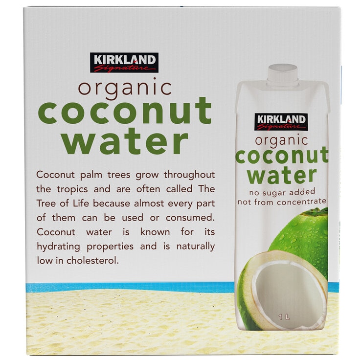 Kirkland Signature Organic Coconut Water 9 x 1L