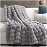 House & Home Bubble Faux Fur Throw 152cm x 177cm