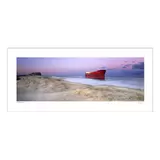 Ken Duncan Pasha Bulka Stranded Nobbys Beach NSW White Framed Print 161 x 77.3 cm