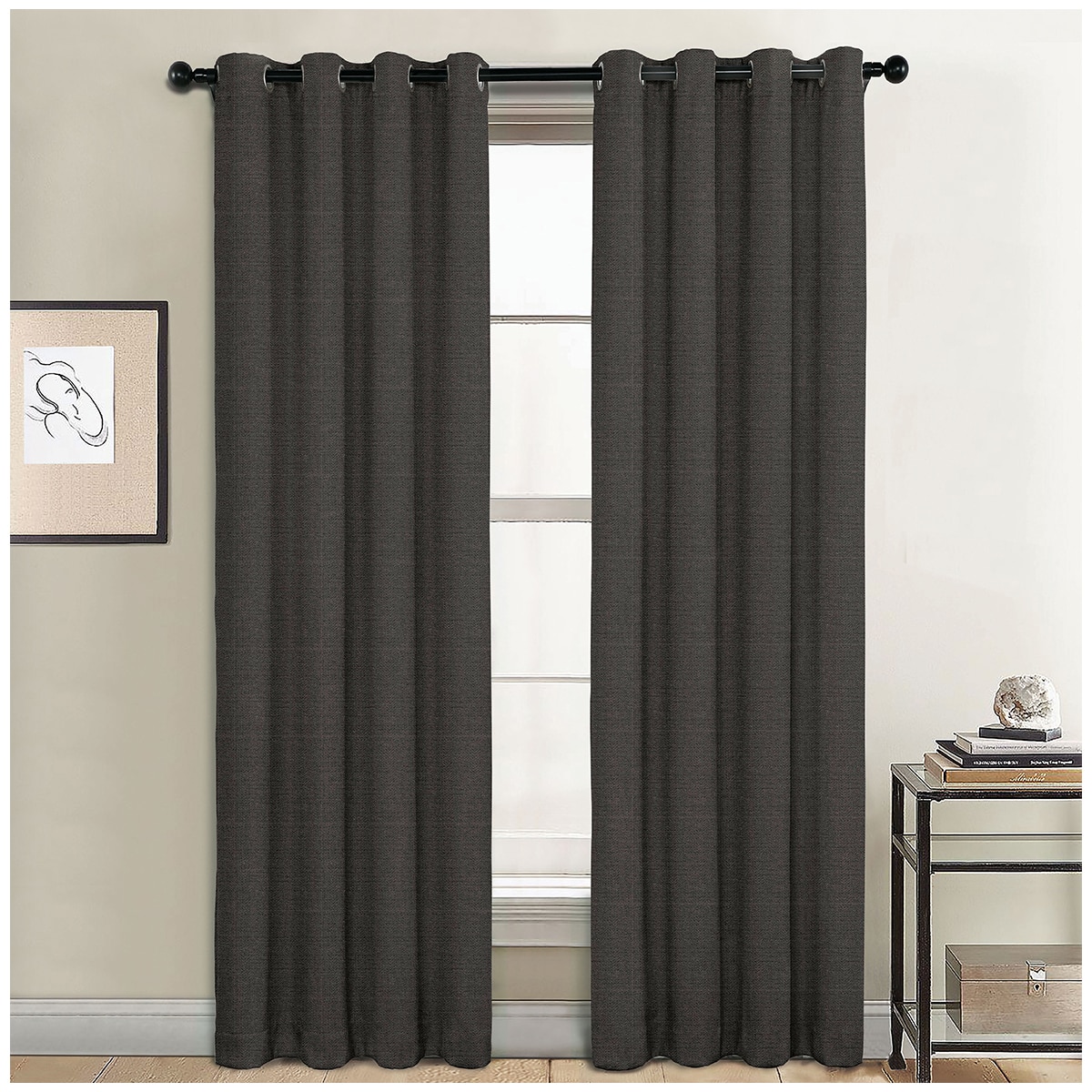 Sun+BLK Blackout Curtains 2pk Charcoal Costco Australia