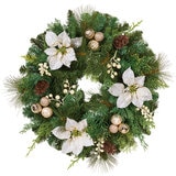 Unlit Decorated Wreath 61cm