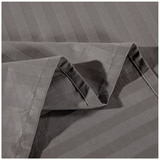 Bdirect Kensington 1200TC Cotton Sheet Set in Stripe - Single Charcoal