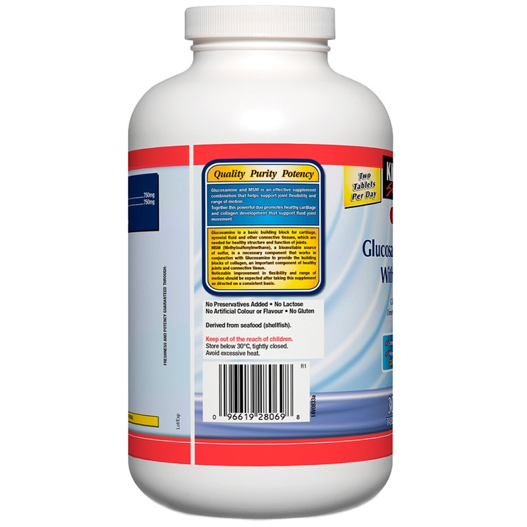 Kirkland Signature Glucosamine HCL 750mg with MSM 750mg, 300 Tablets