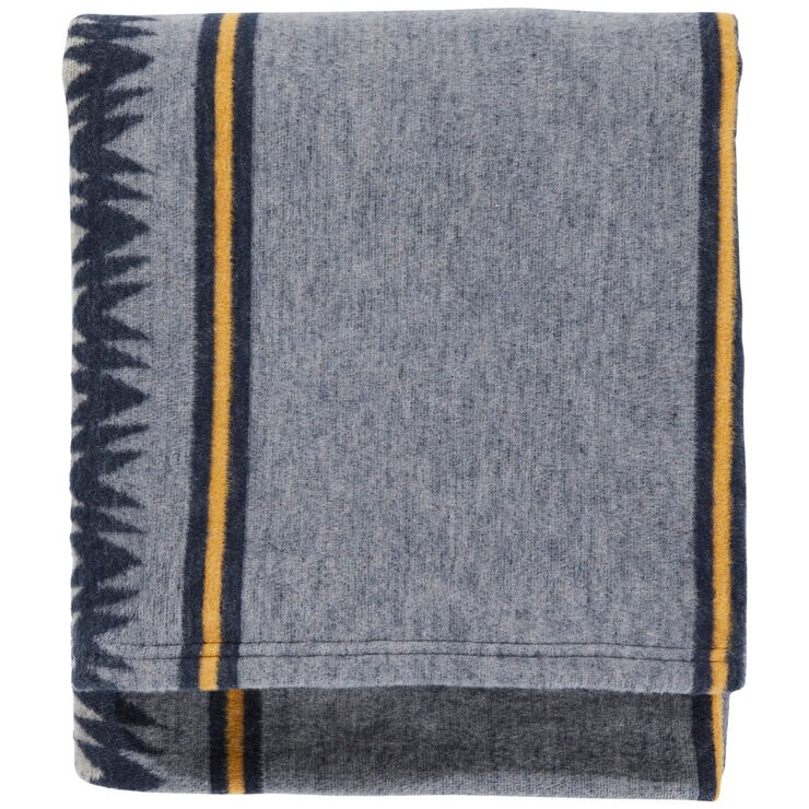 Pendleton Cotton Throw 2 Piece Set Thunder Basket Navy