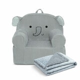 Cozee Kids' Animal Chair with Plush Blanket - Elephant