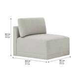 Thomasville 6PC Fabric Modular Sectional with Ottoman Light Grey
