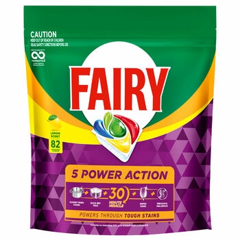 Fairy 5 Power Action Diswashing Capsules 82 Count
