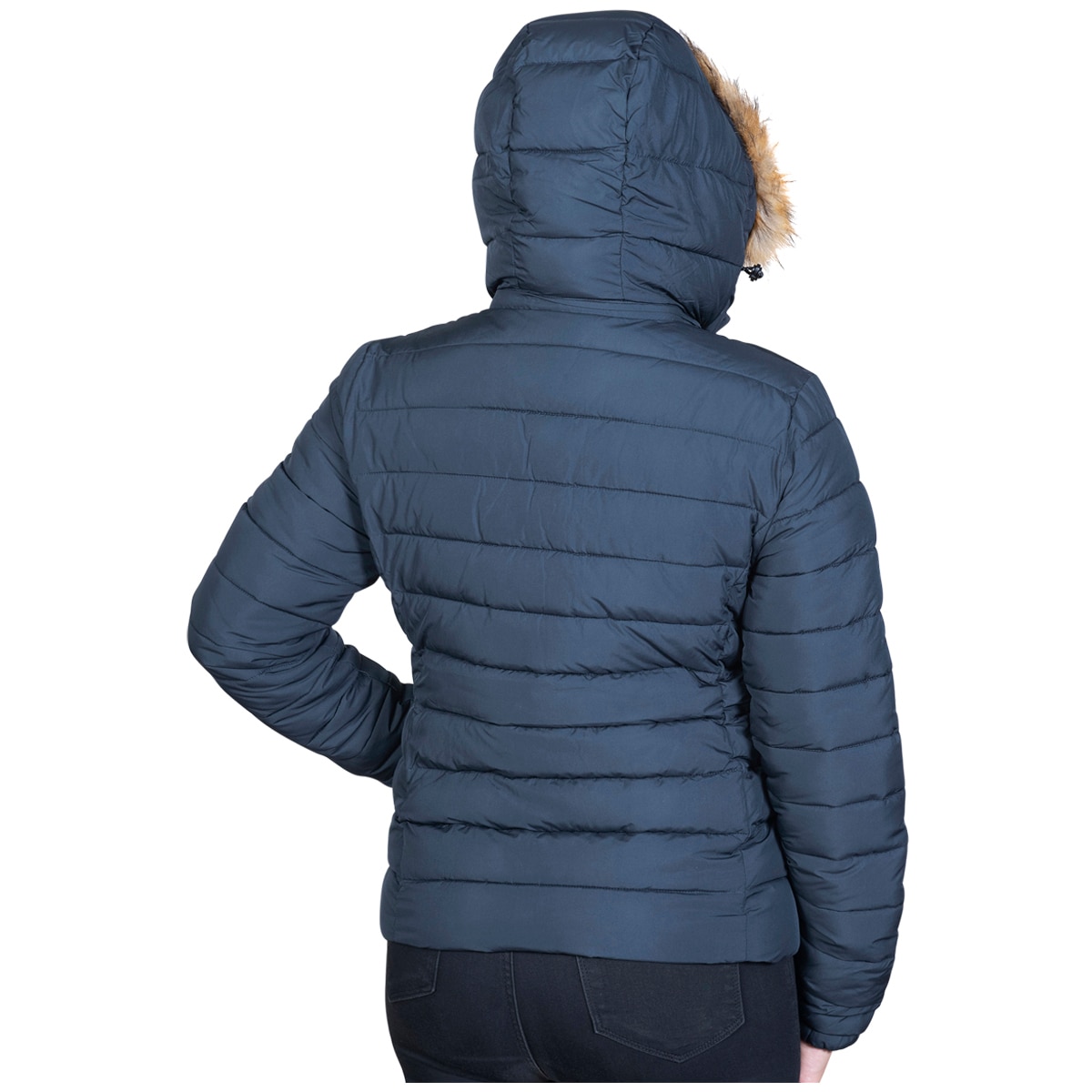 Superdry Women’s Faux Fur Fuji Hooded Jacket Navy