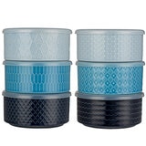 Signature Housewares Microwavable Bowls 6 Piece Set Blue Signature Housewares Microwavable Bowls 6 Piece Set Blue