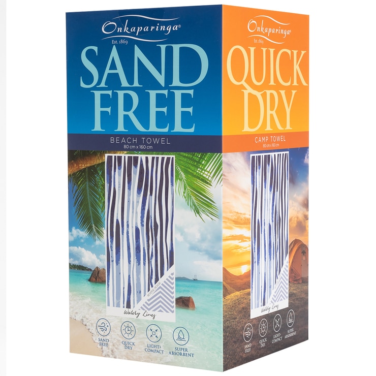 Onkaparinga Sand Free Towel Watery Lines Costco Australia