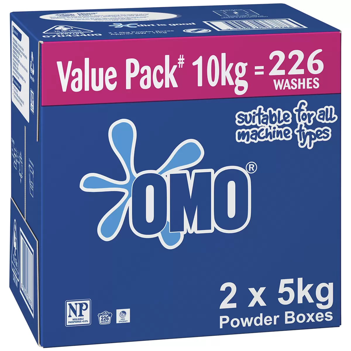 OMO Active Clean Laundry Powder 2 x 5kg
