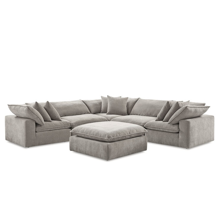 Aiden & Ivy 6 Piece Fabric Modular Sectional