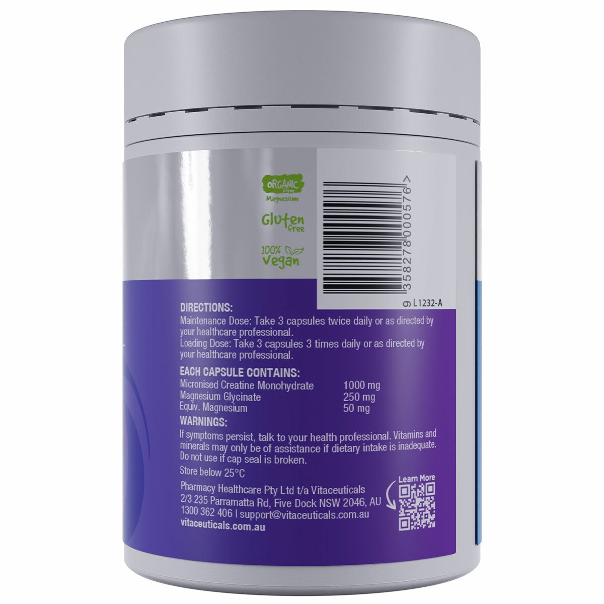 Vitaceuticals Magnesium+Creatine 120pk Vitaceuticals Magnesium+Creatine 120pk