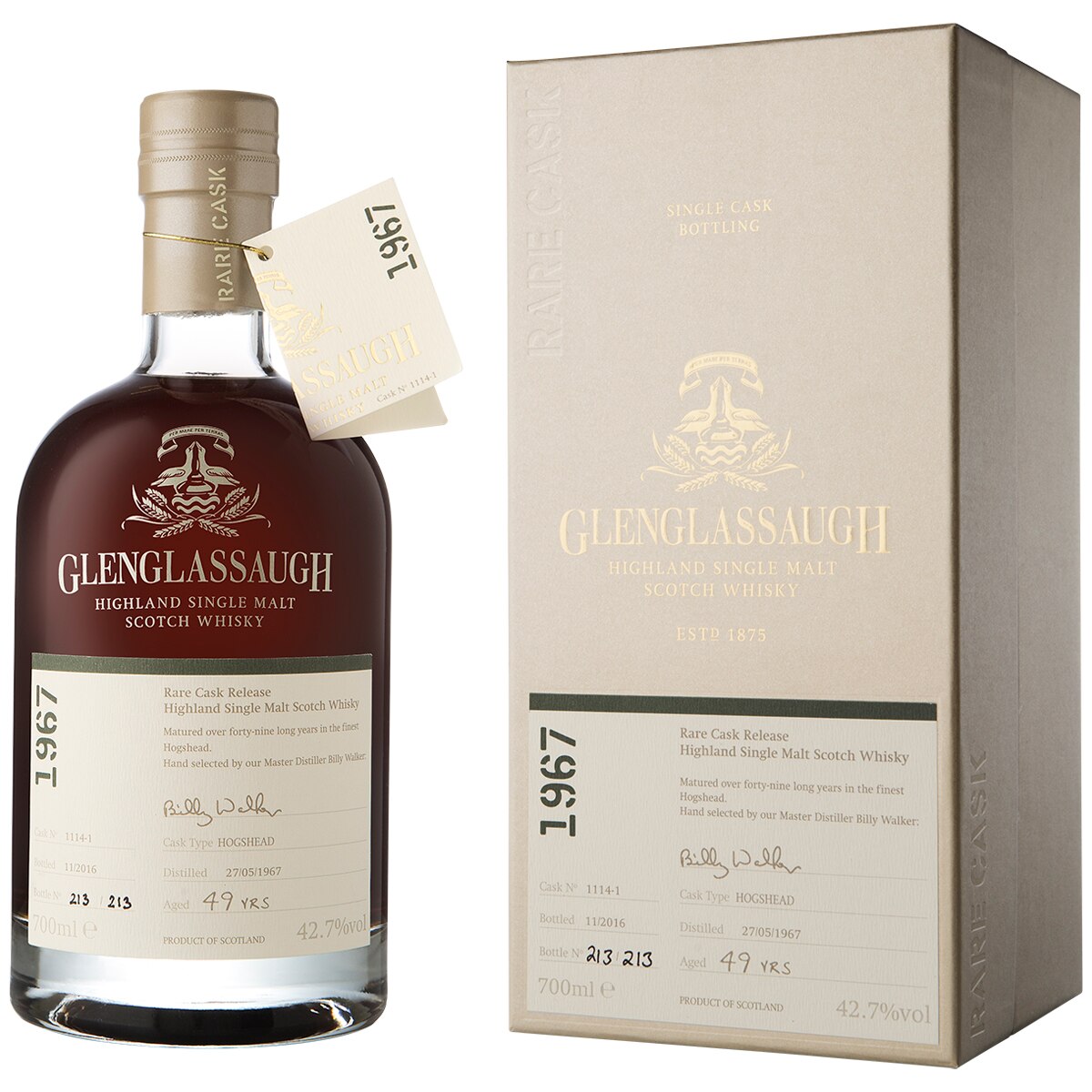 Glenglassaugh 1967 49 Year Old Single Malt Scotch Whisky 700mL