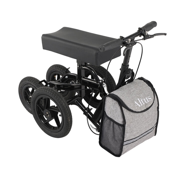 Altus Knee Scooter Walker Pneumatic Tires Black