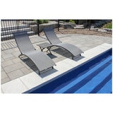 Vivere Chaise Lounges & Table Dark Grey