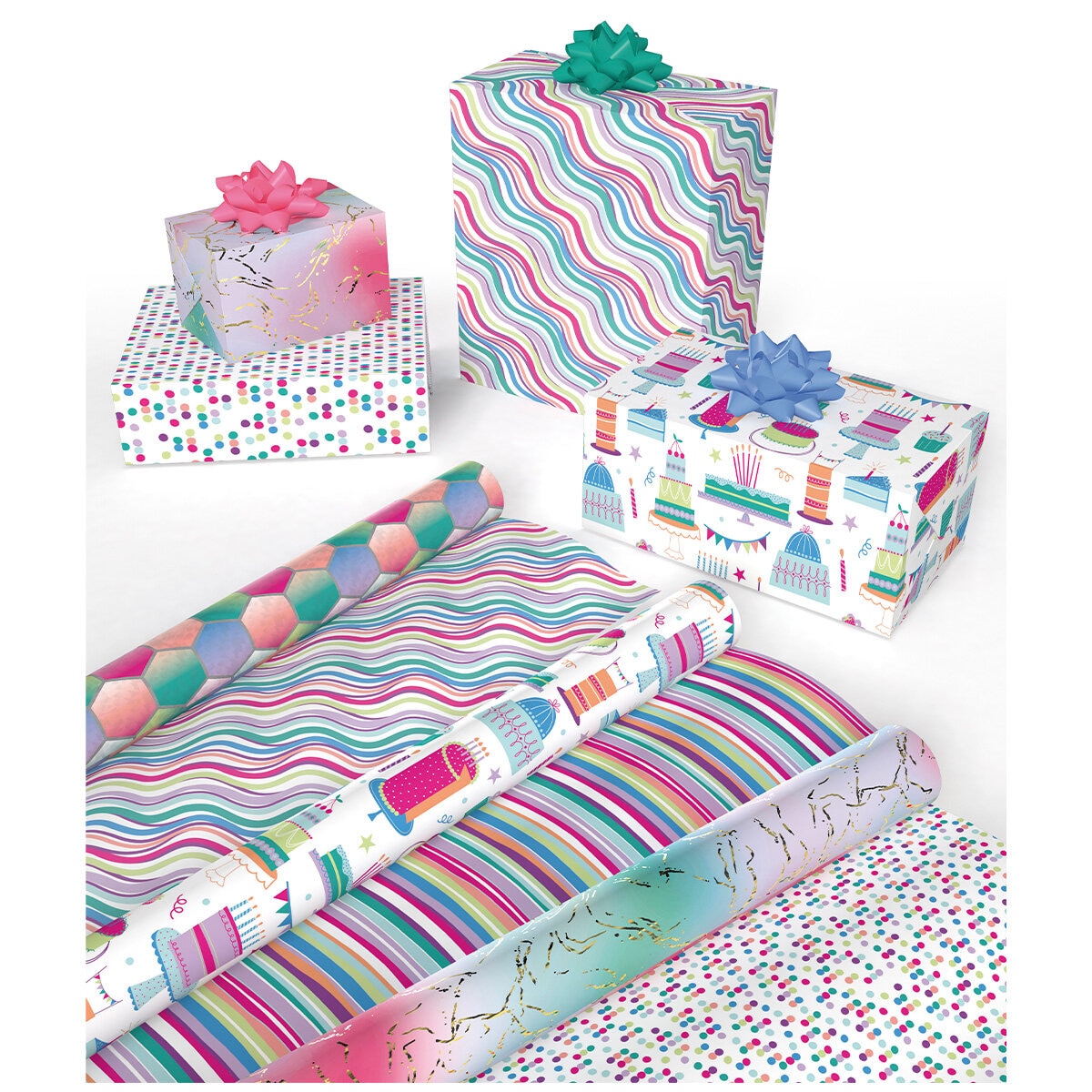 Ks Spring Reversible Trio Gift Wrap