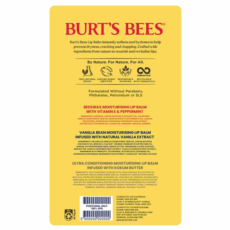 Burt's Bees Nourished & Hydrated 8 Lip Balms