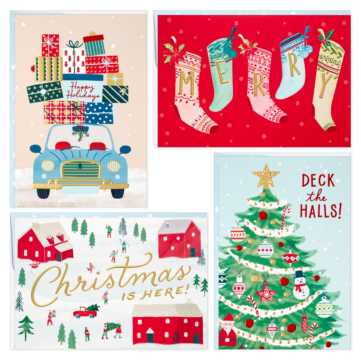 Hallmark Traditional Holiday Card Assortment 40 Pack/