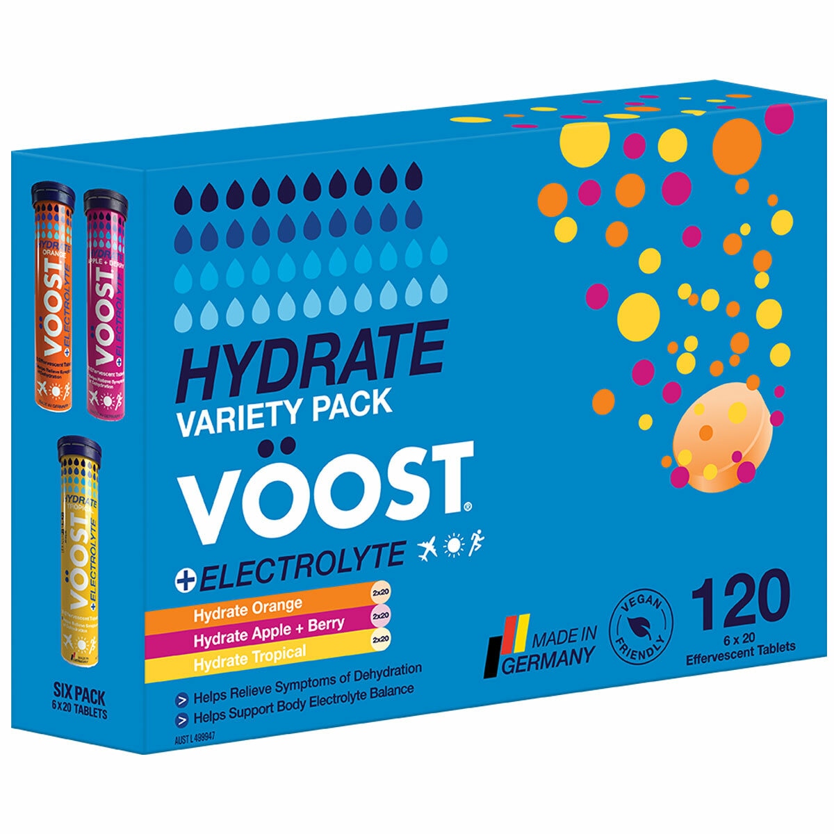 Voost Hydrate Electrolyte Variety Pack 120 Effervescent Tablets Voost Hydrate Electrolyte Variety Pack 120 Effervescent Tablets