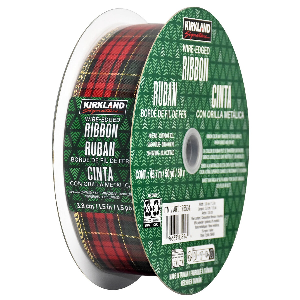 175504 Kirkland Signature Wire Edged Ribbon/