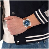 Coach Charter Saddle Leather Strap Blue Dial Men's Watch 14602741