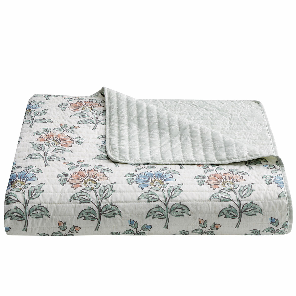 Fraiche Maison Microfibre Quilt King Blockprint