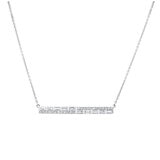 18KT White Gold 0.29ctw Diamond Bar Necklace
