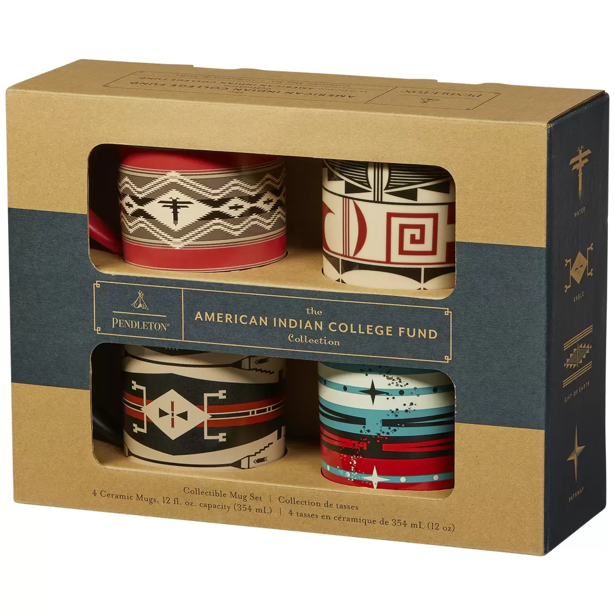 Pendleton Ceramic Mugs 4 Piece Set The College Fund