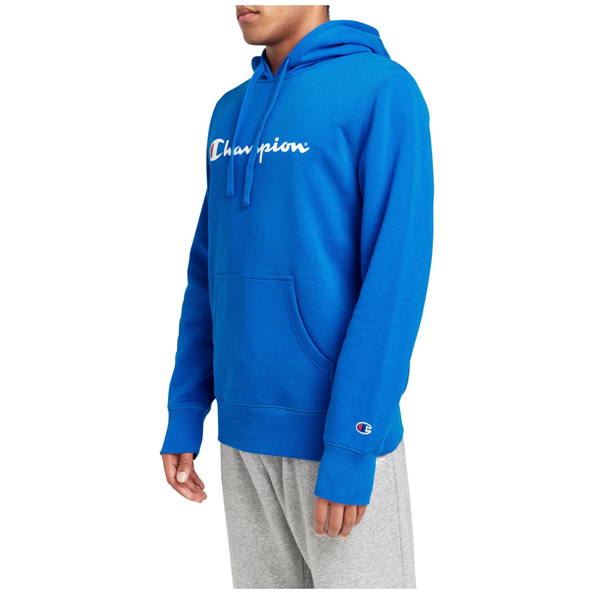 Champion Men's Script Hoodie Blue