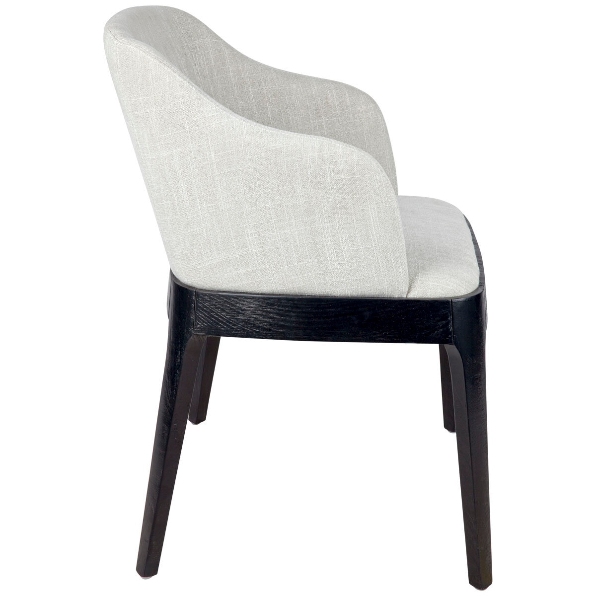 Café Lighting and Living Hayes Black Dining Chair, Natural/
